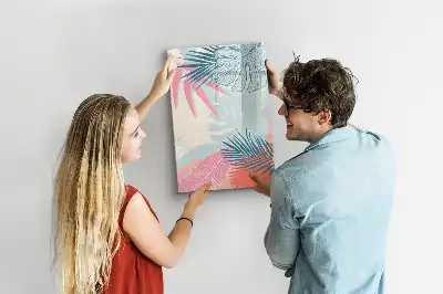 Quadro magnético de apagar a seco folhas pastel