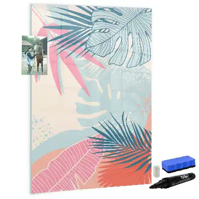 Quadro magnético de apagar a seco folhas pastel