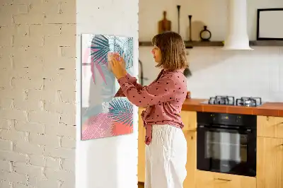 Quadro magnético de apagar a seco folhas pastel