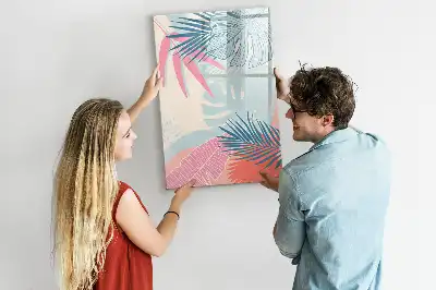 Quadro magnético de apagar a seco folhas pastel