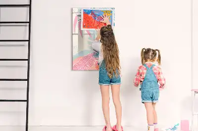 Quadro magnético de apagar a seco folhas pastel