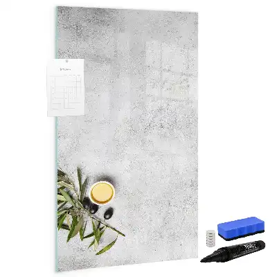 Quadro magnético de apagar a seco modelo concreto e azeitonas