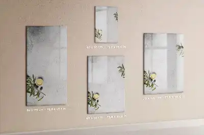Quadro magnético de apagar a seco modelo concreto e azeitonas