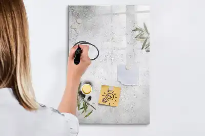 Quadro magnético de apagar a seco modelo concreto e azeitonas