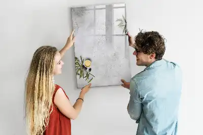 Quadro magnético de apagar a seco modelo concreto e azeitonas