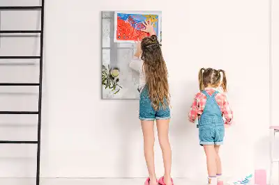 Quadro magnético de apagar a seco modelo concreto e azeitonas