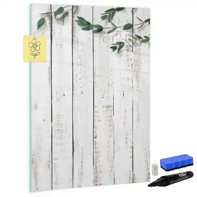 Quadro magnético de apagar a seco em painel de madeira