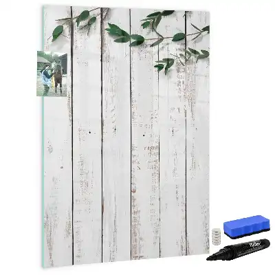 Quadro magnético de apagar a seco em painel de madeira
