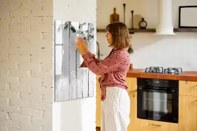 Quadro magnético de apagar a seco em painel de madeira