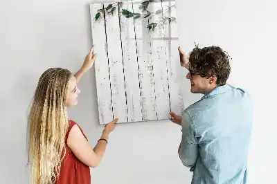Quadro magnético de apagar a seco em painel de madeira