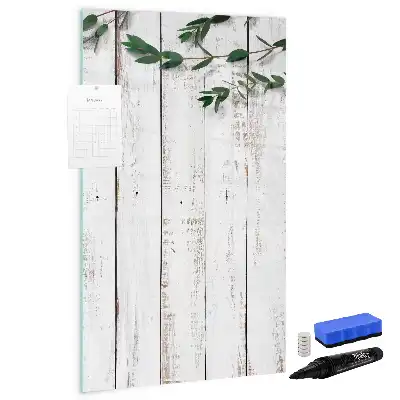 Quadro magnético de apagar a seco em painel de madeira