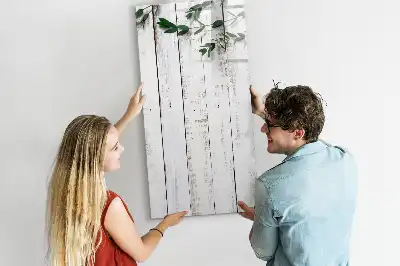Quadro magnético de apagar a seco em painel de madeira