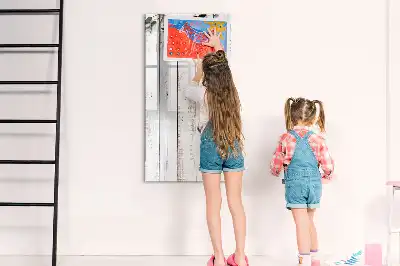 Quadro magnético de apagar a seco em painel de madeira