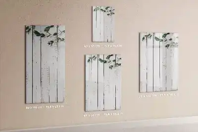 Quadro magnético de apagar a seco em painel de madeira