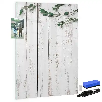 Quadro magnético de apagar a seco em painel de madeira