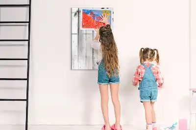 Quadro magnético de apagar a seco em painel de madeira