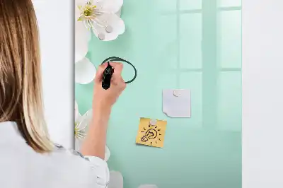 Quadro magnético de apagar a seco estampa flores em flor