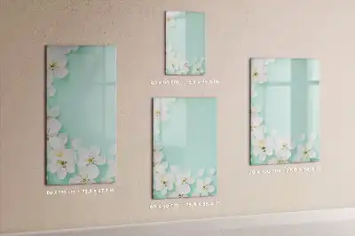 Quadro magnético de apagar a seco estampa flores em flor