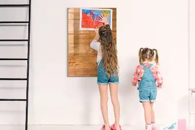 Quadro magnético de apagar a seco com painéis de madeira