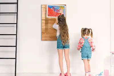 Quadro magnético de apagar a seco com painéis de madeira