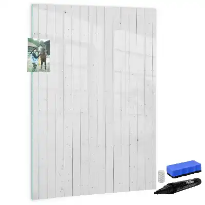 Quadro magnético de apagar a seco com moldura de madeira natural