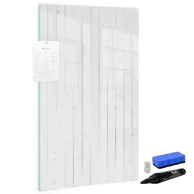 Quadro magnético de apagar a seco com moldura de madeira natural