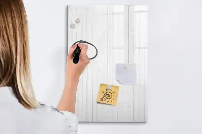 Quadro magnético de apagar a seco com moldura de madeira natural