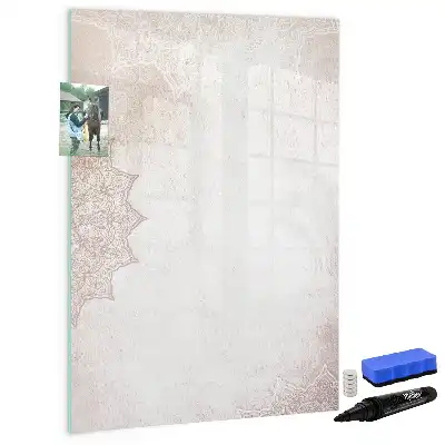 Quadro magnético de apagar a seco modelo mandalas