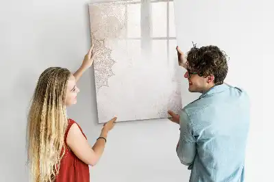 Quadro magnético de apagar a seco modelo mandalas