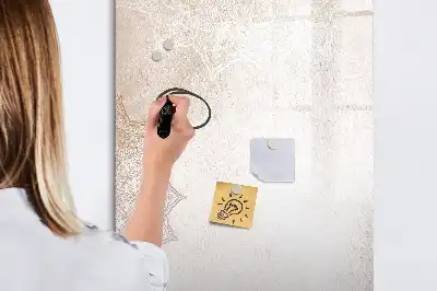 Quadro magnético de apagar a seco modelo mandalas