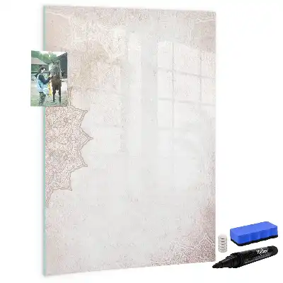Quadro magnético de apagar a seco modelo mandalas