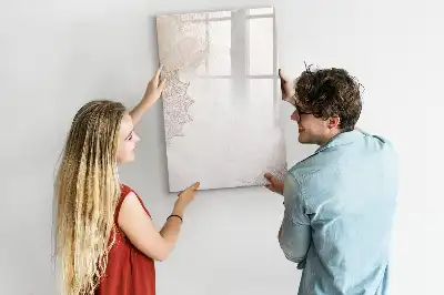 Quadro magnético de apagar a seco modelo mandalas
