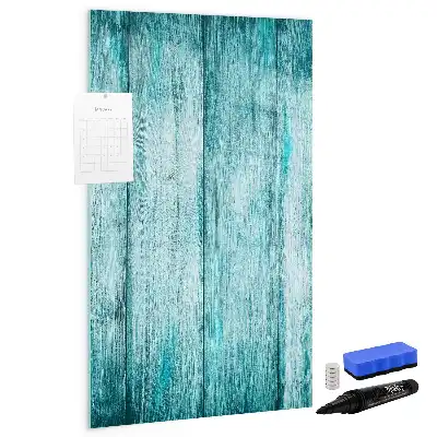 Quadro magnético de apagar a seco na cor madeira azul