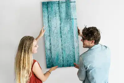 Quadro magnético de apagar a seco na cor madeira azul