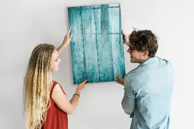Quadro magnético de apagar a seco na cor madeira azul