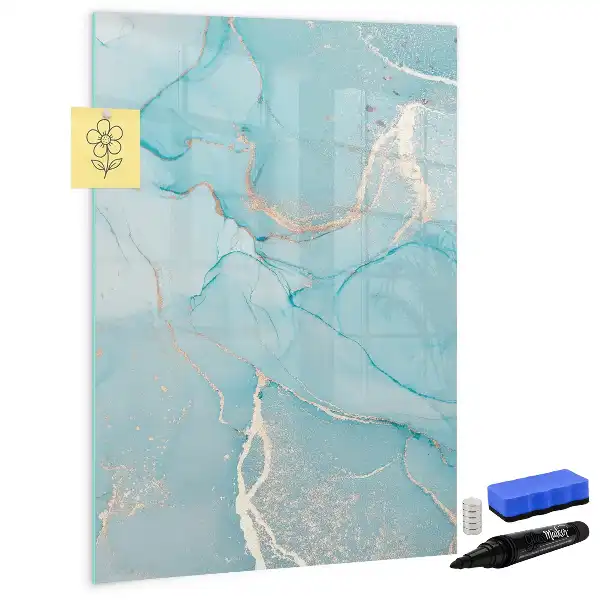 Quadro magnético de apagar a seco com estampa decorativa de mármore
