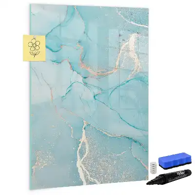 Quadro magnético de apagar a seco com estampa decorativa de mármore