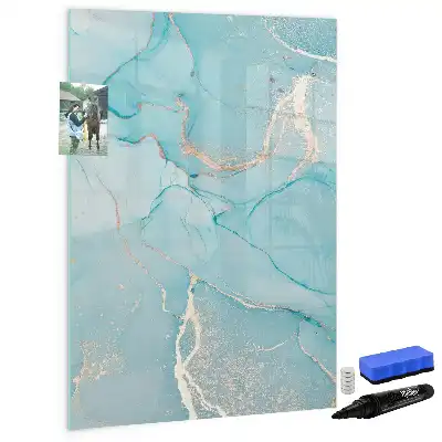Quadro magnético de apagar a seco com estampa decorativa de mármore