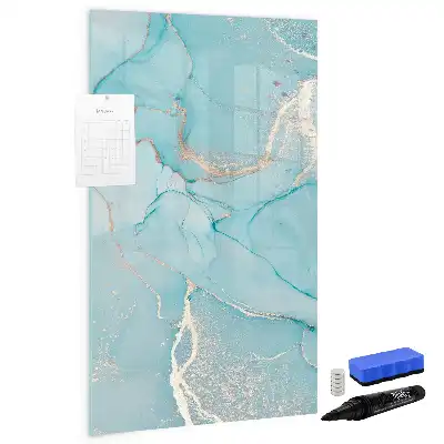 Quadro magnético de apagar a seco com estampa decorativa de mármore