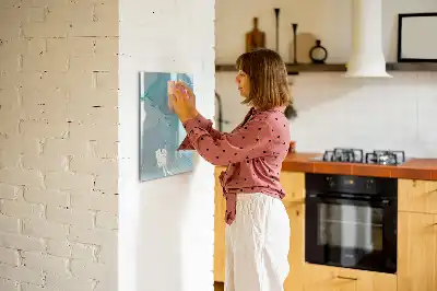 Quadro magnético de apagar a seco com estampa decorativa de mármore