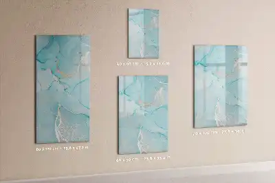 Quadro magnético de apagar a seco com estampa decorativa de mármore