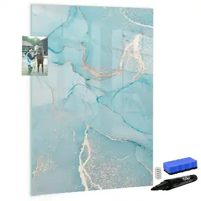 Quadro magnético de apagar a seco com estampa decorativa de mármore
