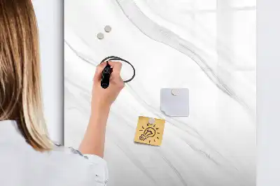 Quadro magnético de apagar a seco com estampa de ondas de mármore