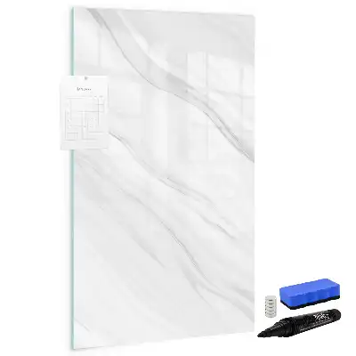 Quadro magnético de apagar a seco com estampa de ondas de mármore