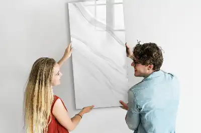 Quadro magnético de apagar a seco com estampa de ondas de mármore