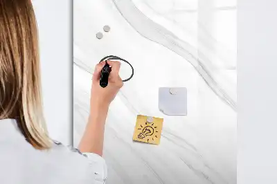 Quadro magnético de apagar a seco com estampa de ondas de mármore