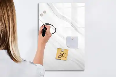 Quadro magnético de apagar a seco com estampa de ondas de mármore