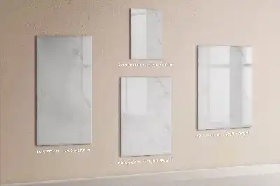 Quadro magnético de apagar a seco acabamento em mármore