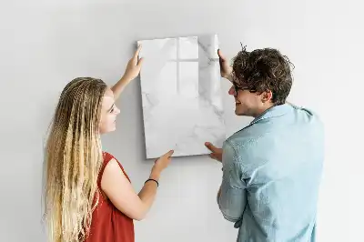 Quadro magnético de apagar a seco acabamento em mármore