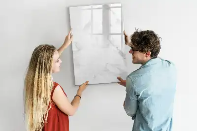 Quadro magnético de apagar a seco acabamento em mármore